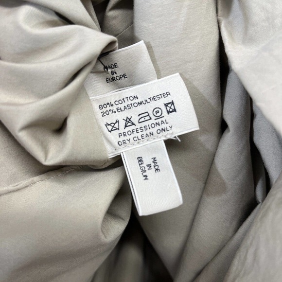 Pauw Amsterdam Jacket Size 2 Khaki Beige Snap Down Pockets Longline Trench B81 - Picture 16 of 16